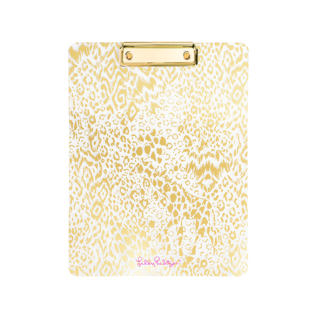 Acrylic Clipboard, Gold Pattern Play