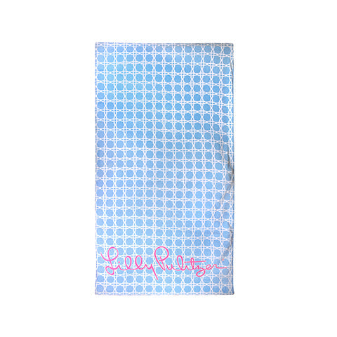 Beach Towel, Frenchie Blue Caning