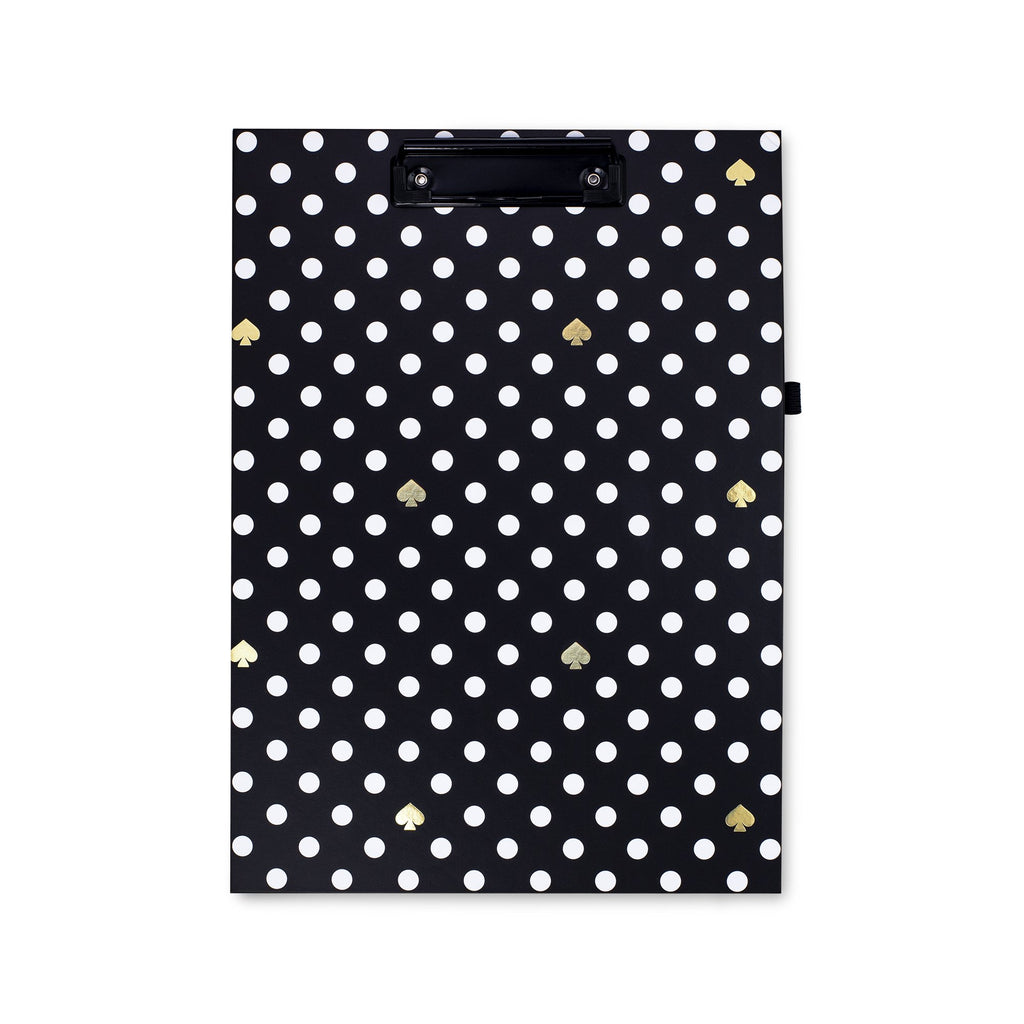 Clipboard Folio, Polka Dots (black/white)