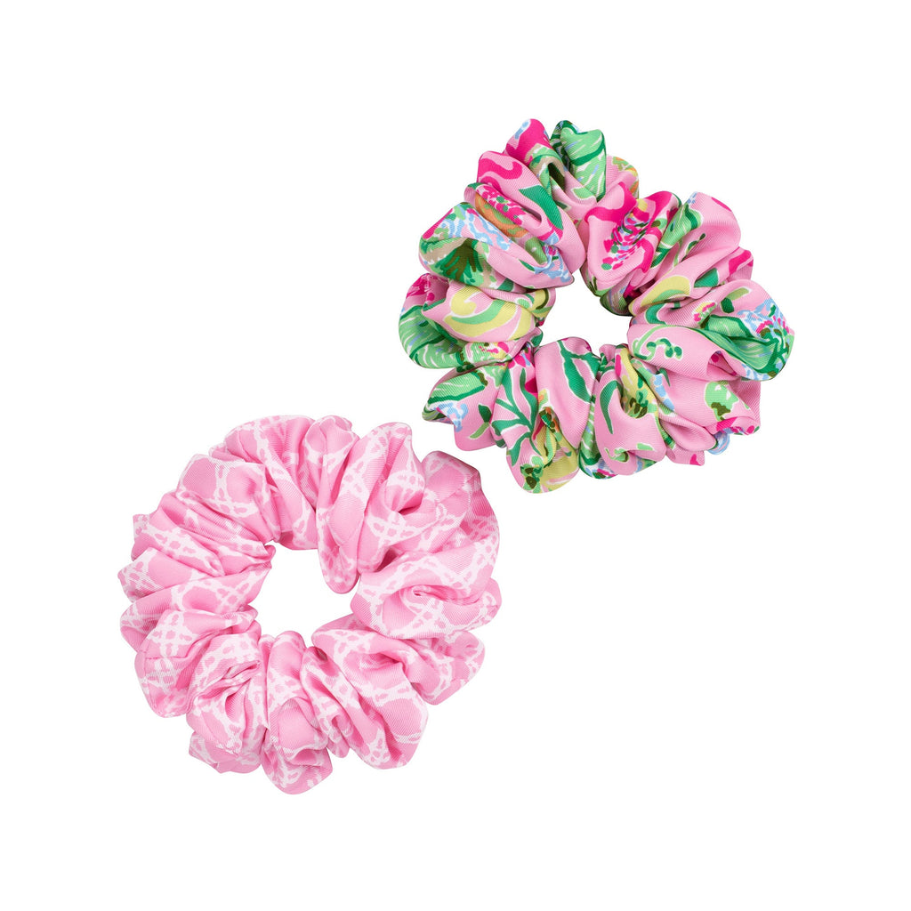 Large Scrunchie Set, Via Amore Spritzer/Conch Shell Pink Caning