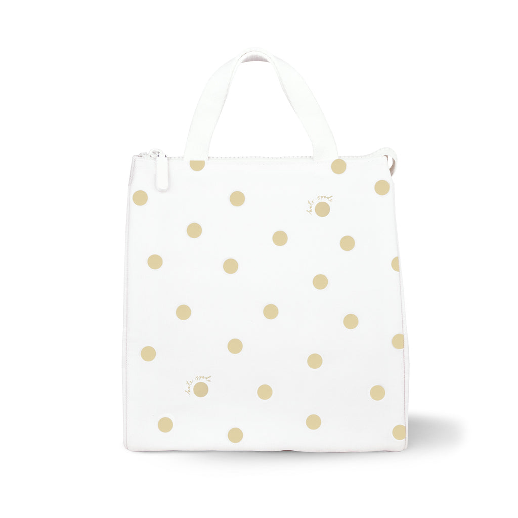Kate Spade New York Lunch Bag, Gold Dot with Script