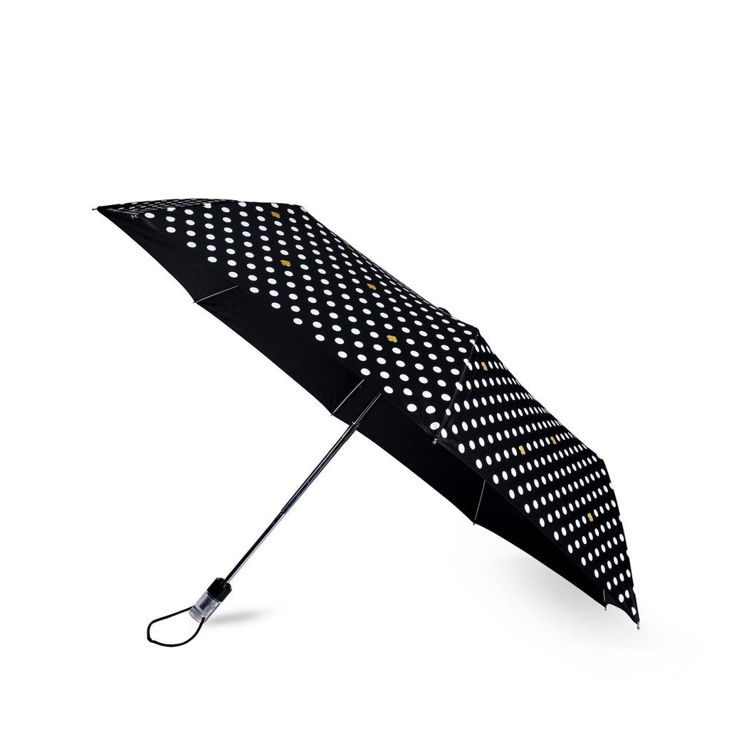 Umbrella (Travel), Polka Dots (Black/White)