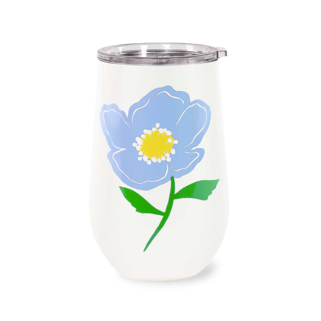 Stainless Steel Wine Tumbler, Sunshine Floral