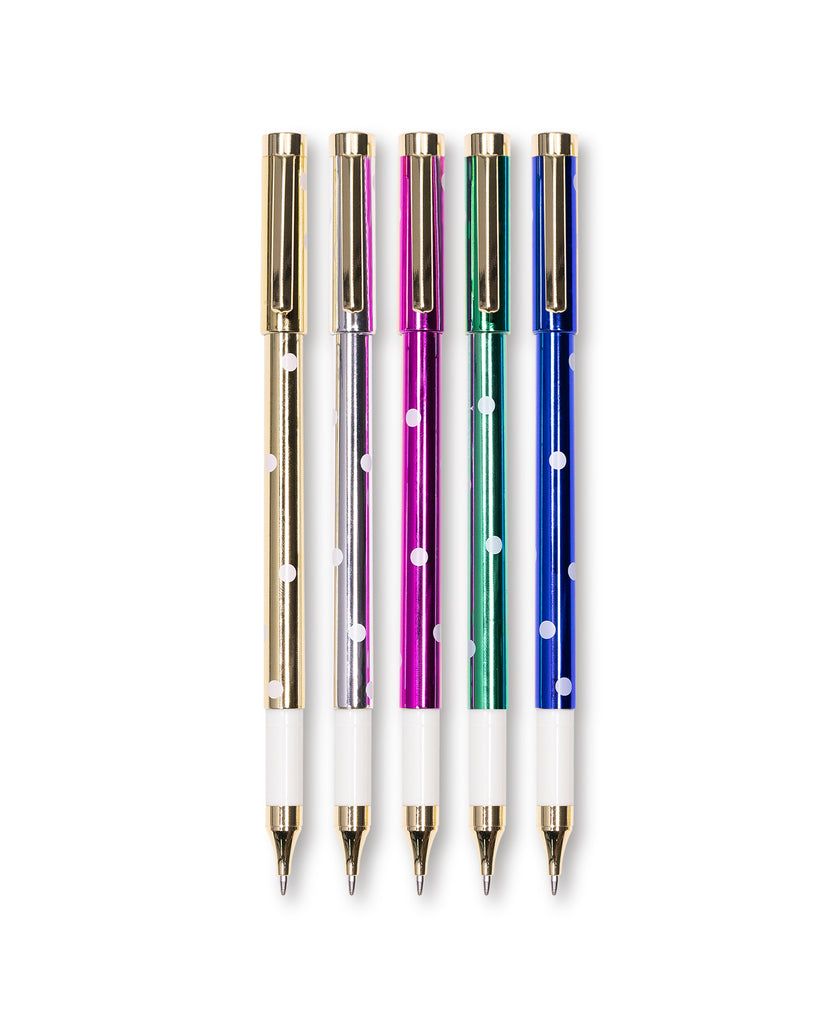 Pen Set, Metallic Dots