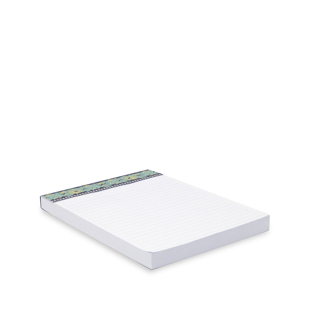 Notes Pad, Gemstone Paisley Aqua