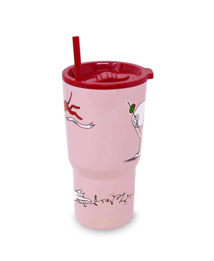 Stainless Steel 20 oz. Tumbler, Holiday Party