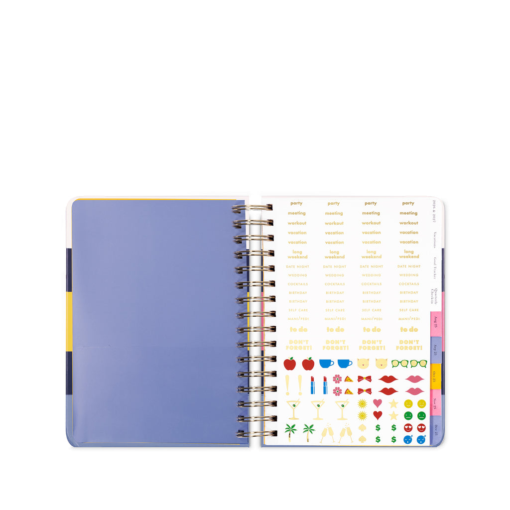 17 Month Large Planner, Bold Painterly Stripe
