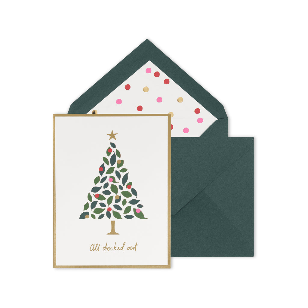 Assorted Holiday Card Set, Evergreen Confetti Dot