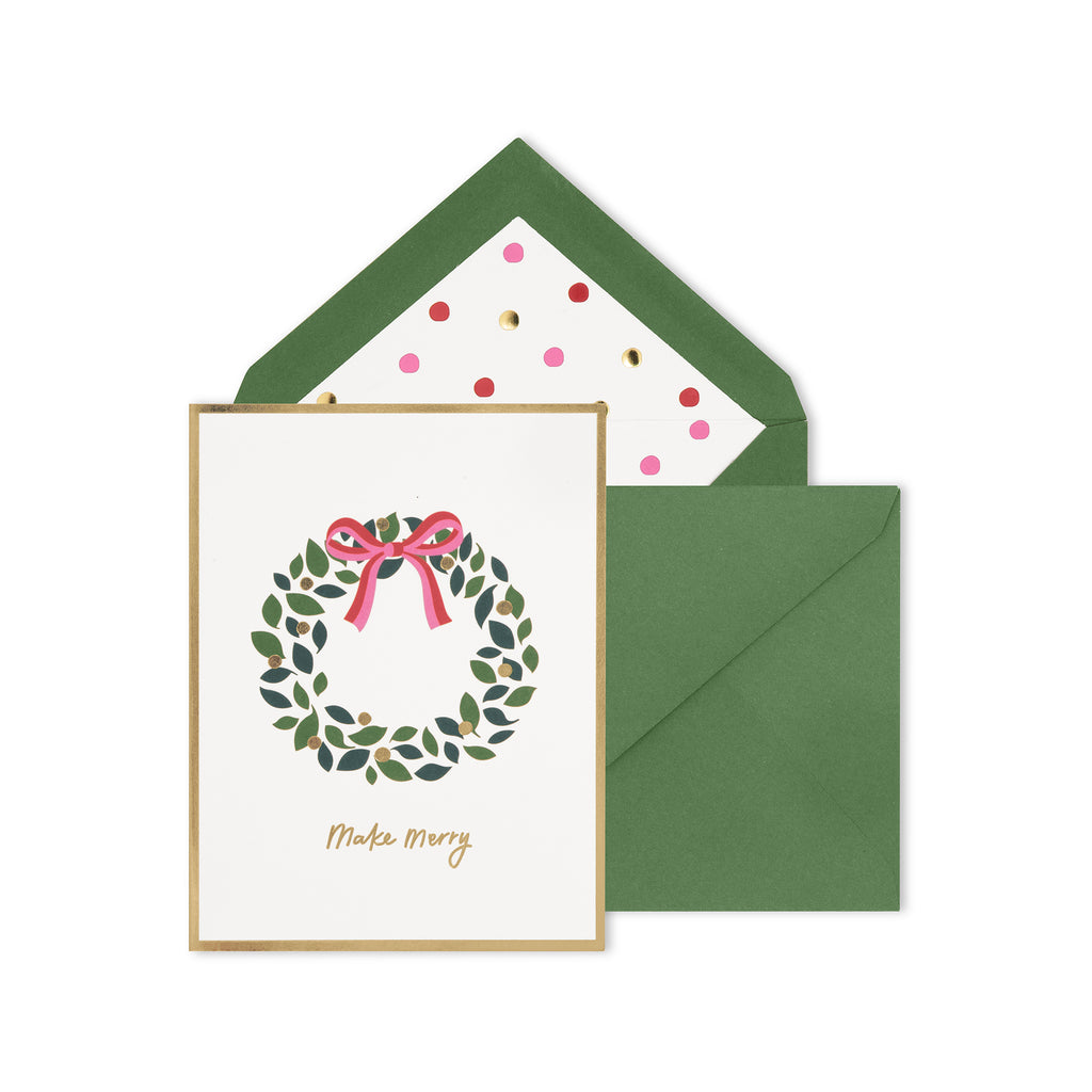 Assorted Holiday Card Set, Evergreen Confetti Dot