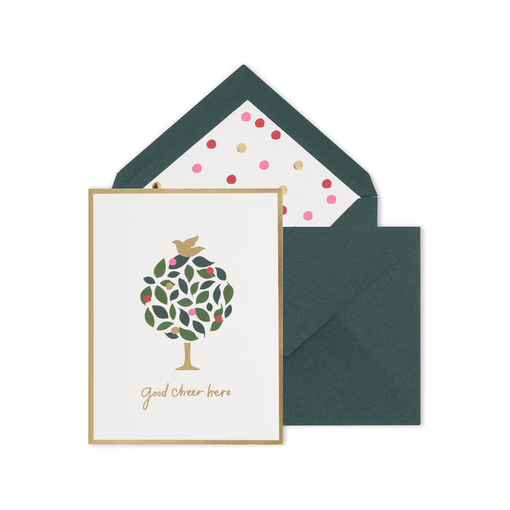Assorted Holiday Card Set, Evergreen Confetti Dot