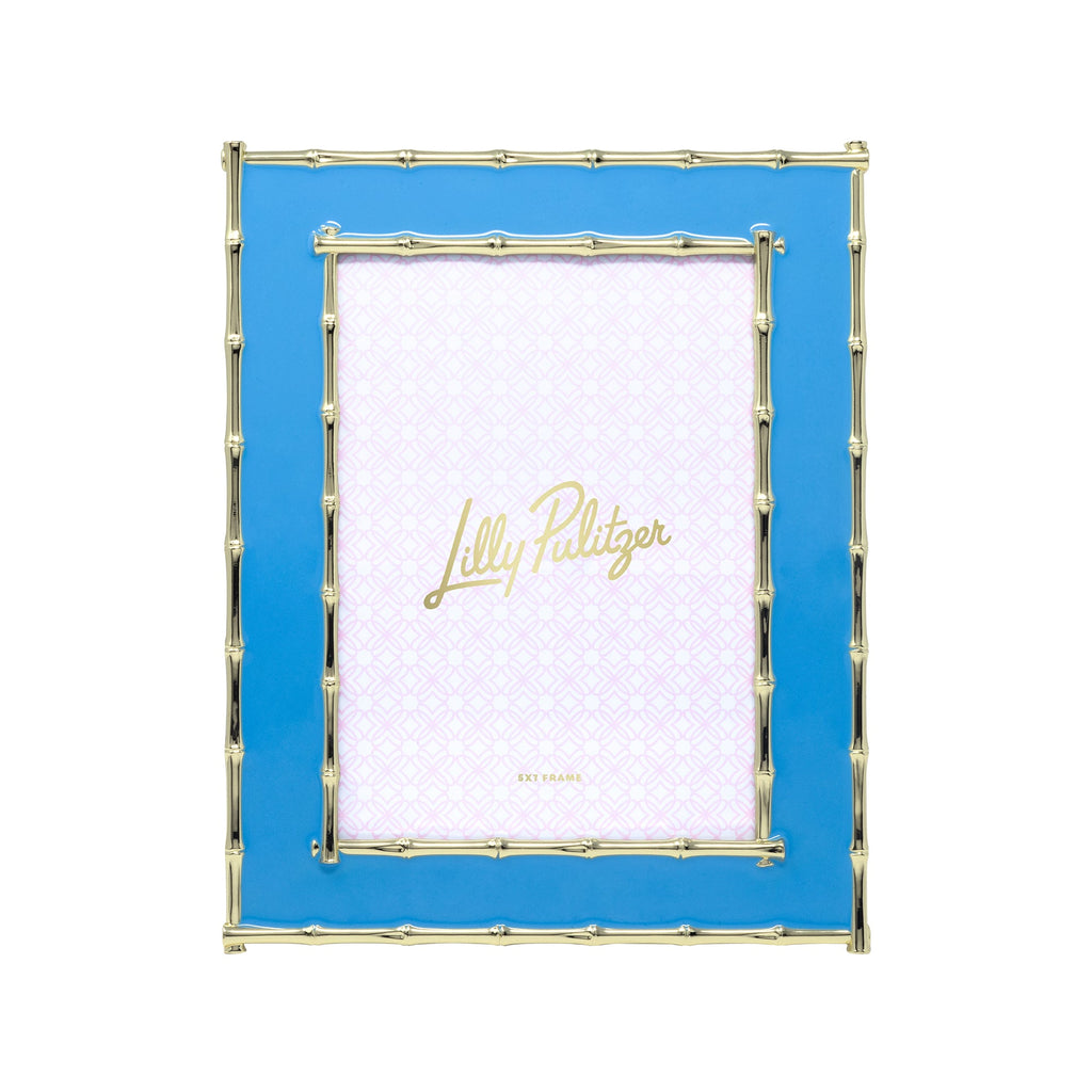 Large Picture Frame, Bamboo Enamel (Blue Stream)