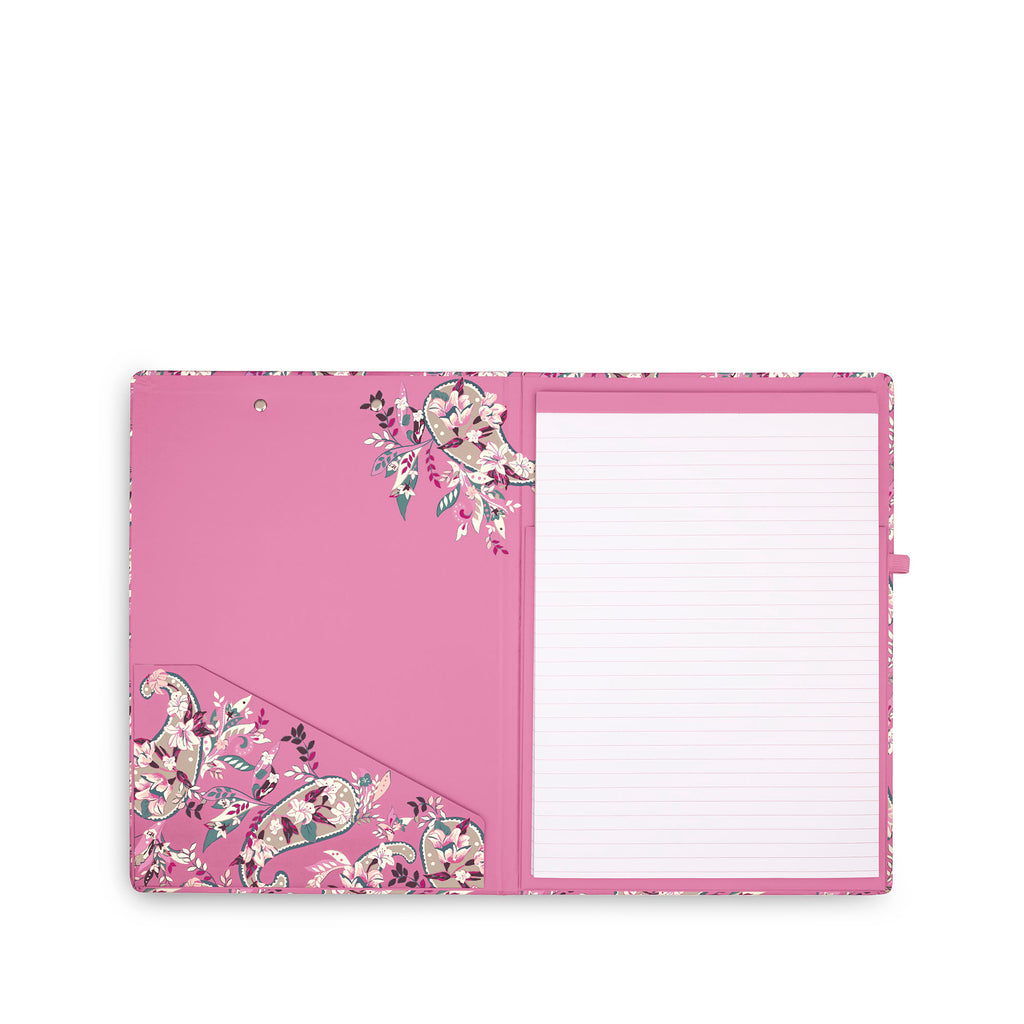 Clipboard Folio, Botanical Paisley Pink
