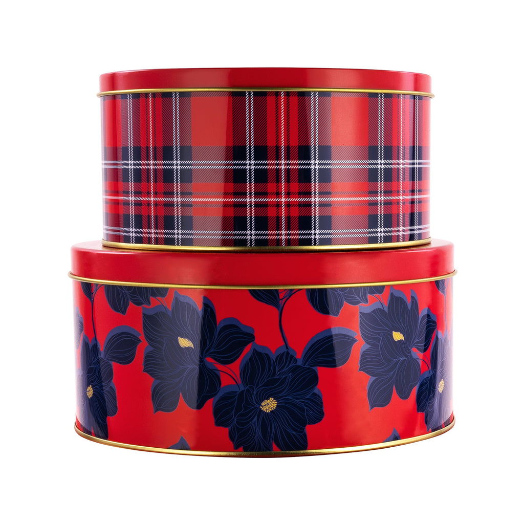 Cookie Tins (Set of 2), Angie Plaid