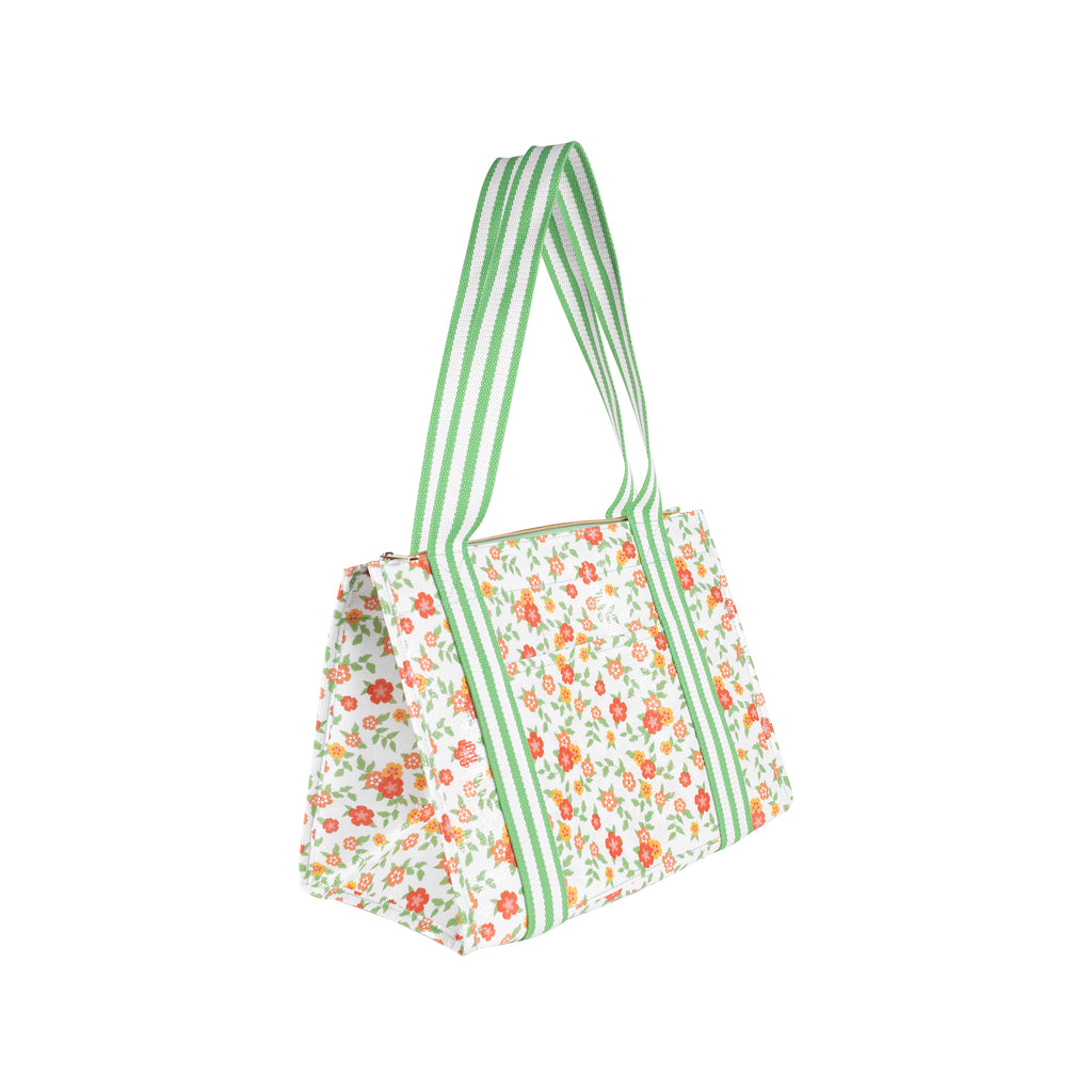 Insulated Market Tote, Floral Cloud Dancer