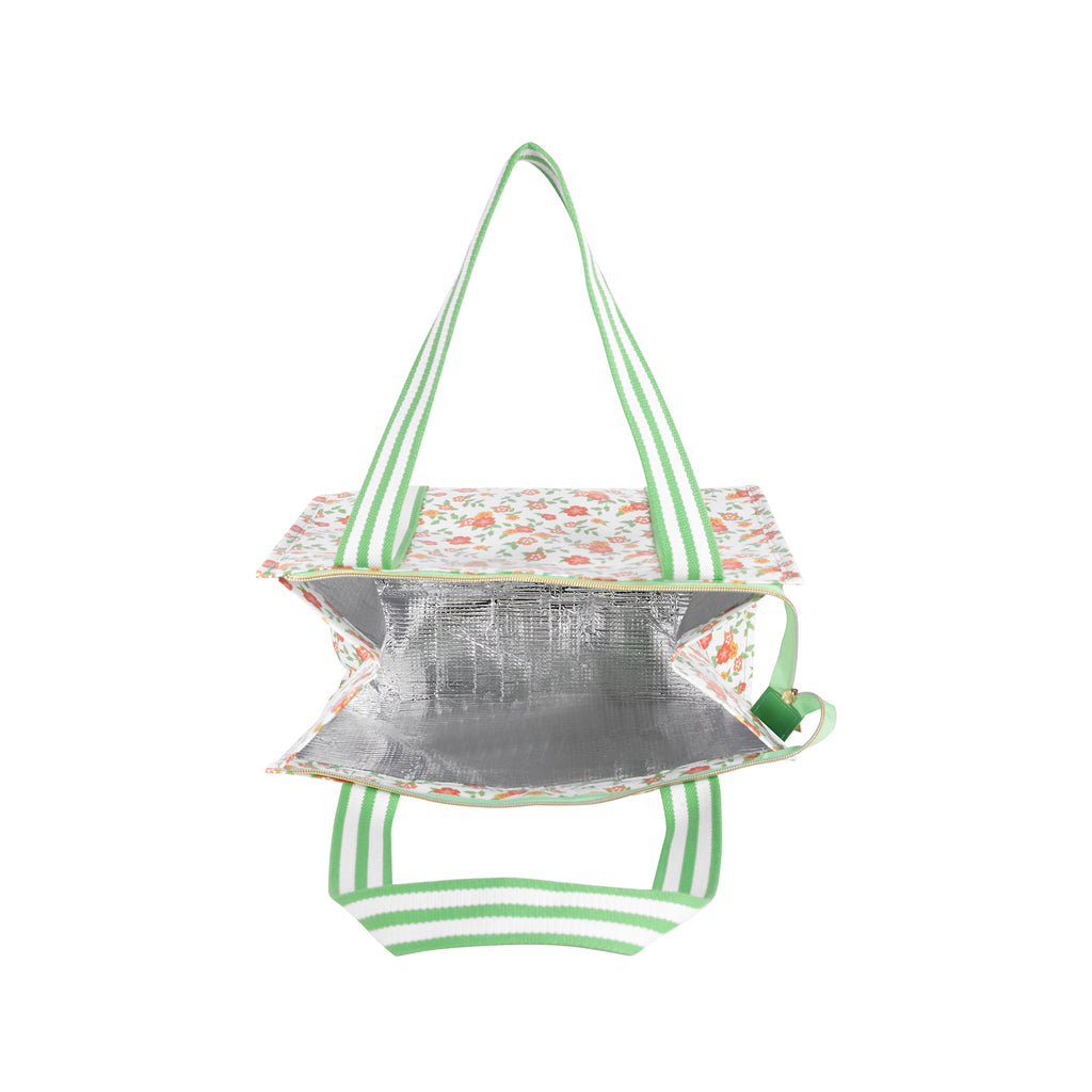 Insulated Market Tote, Floral Cloud Dancer