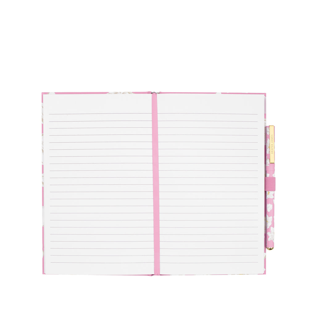 Journal with Pen, Pink Magnolia