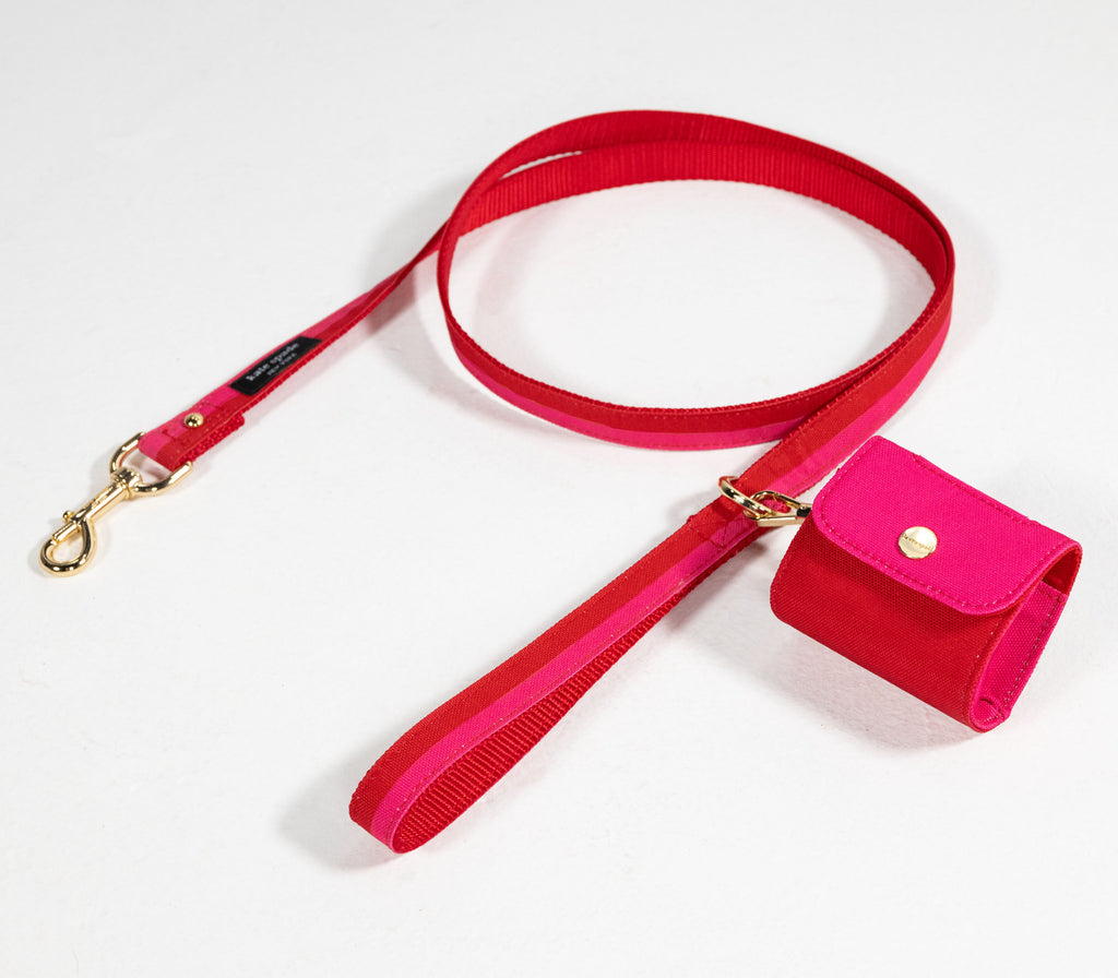 Doggie Bag Holder, Red and Pink