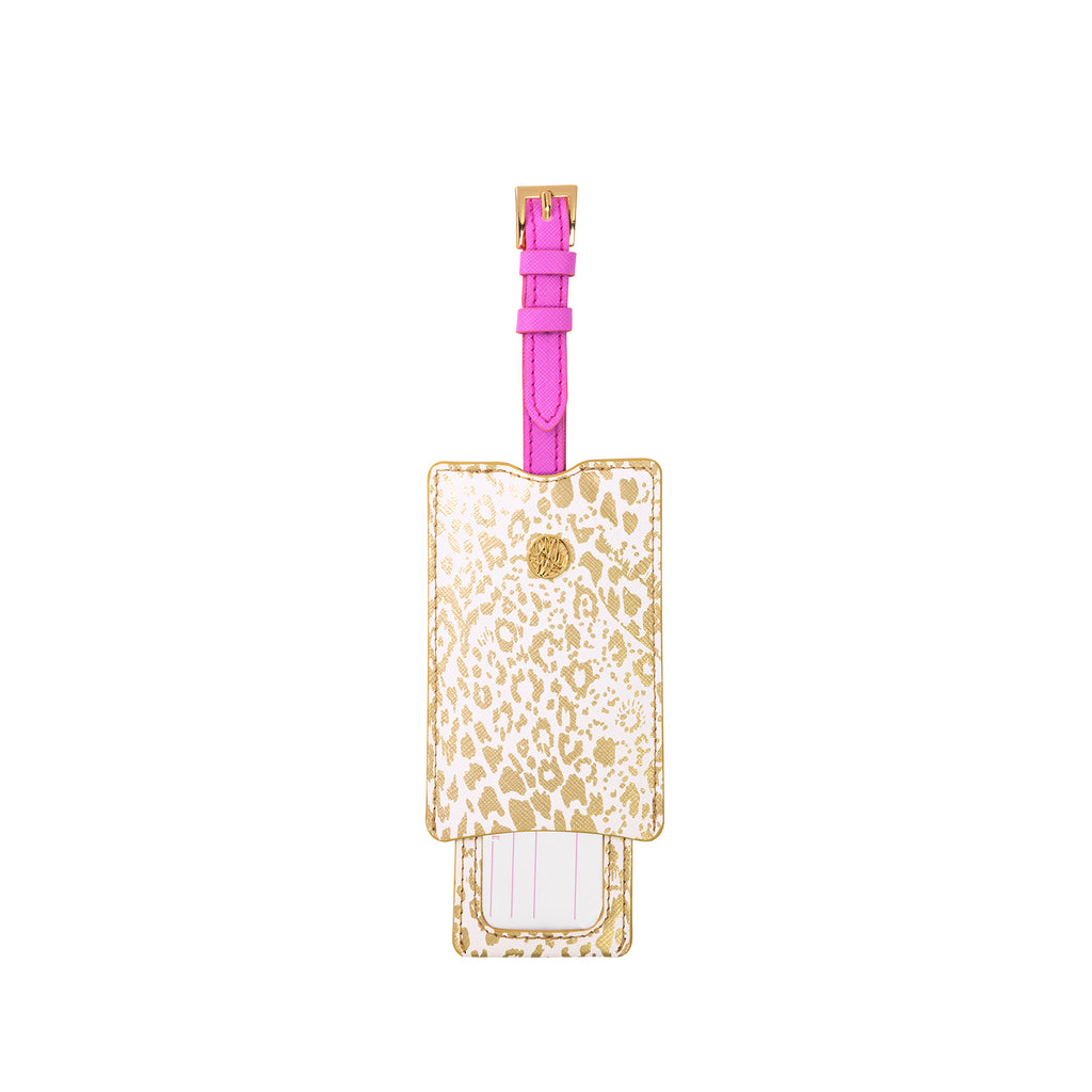 Luggage Tag, Gold Pattern Play