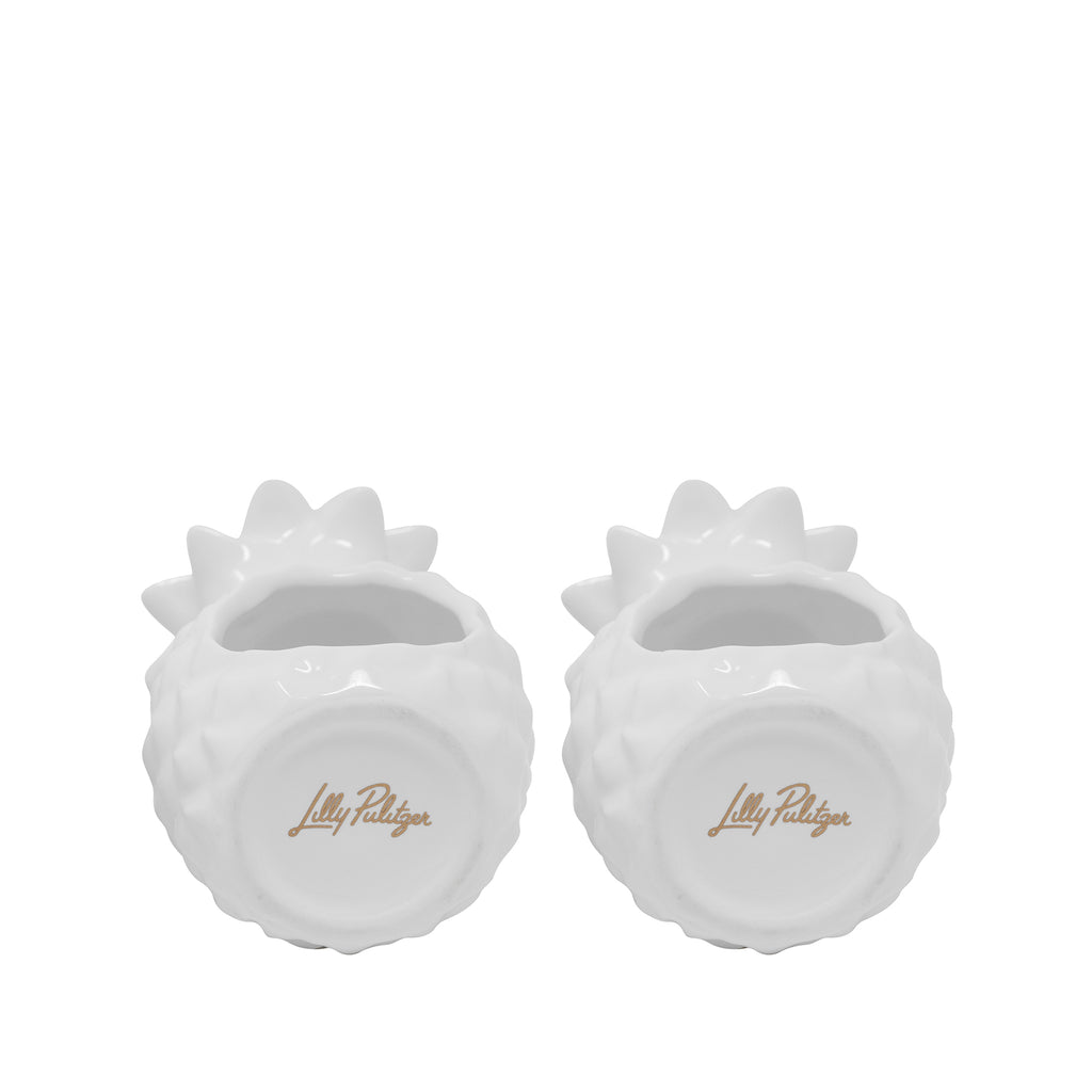 Ceramic Napkin Rings, Resort White (Pineapple)
