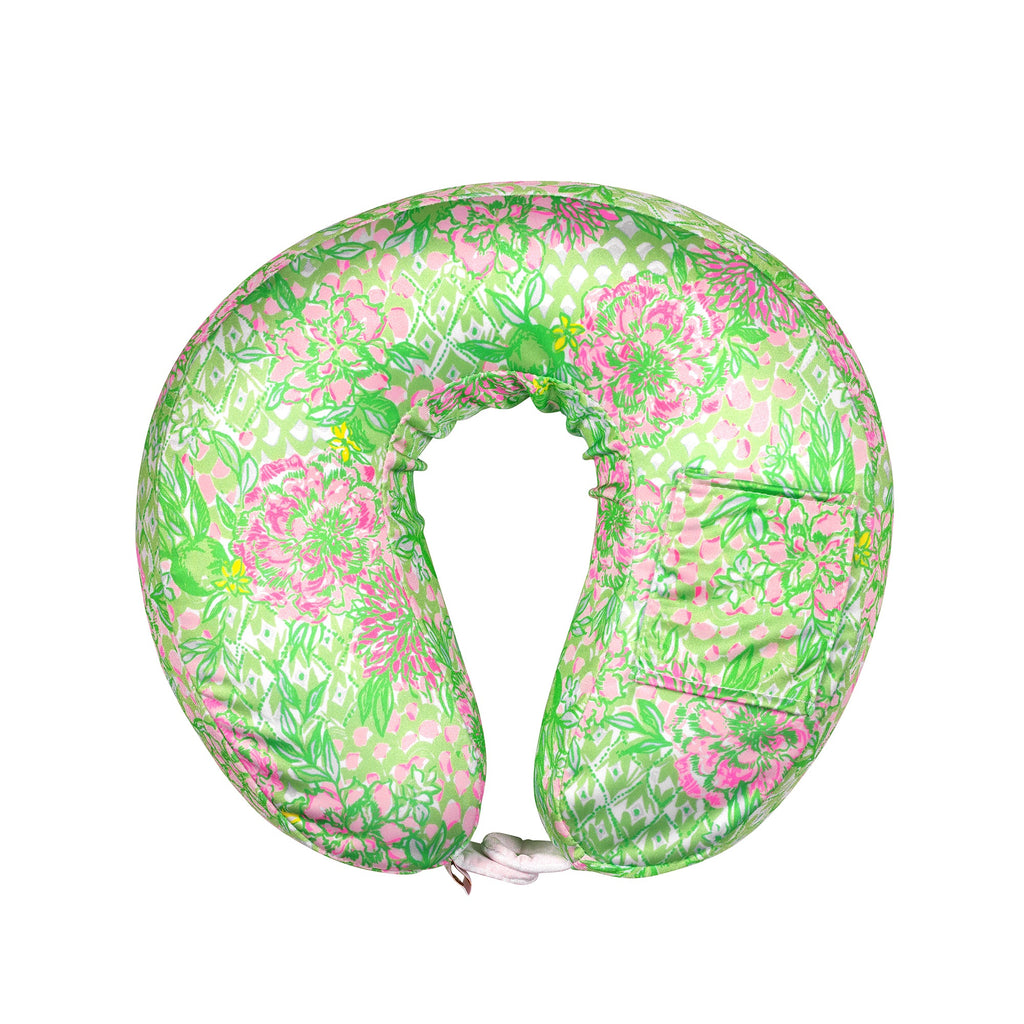 Neck Pillow and Eye Mask, Lime Feeling Good