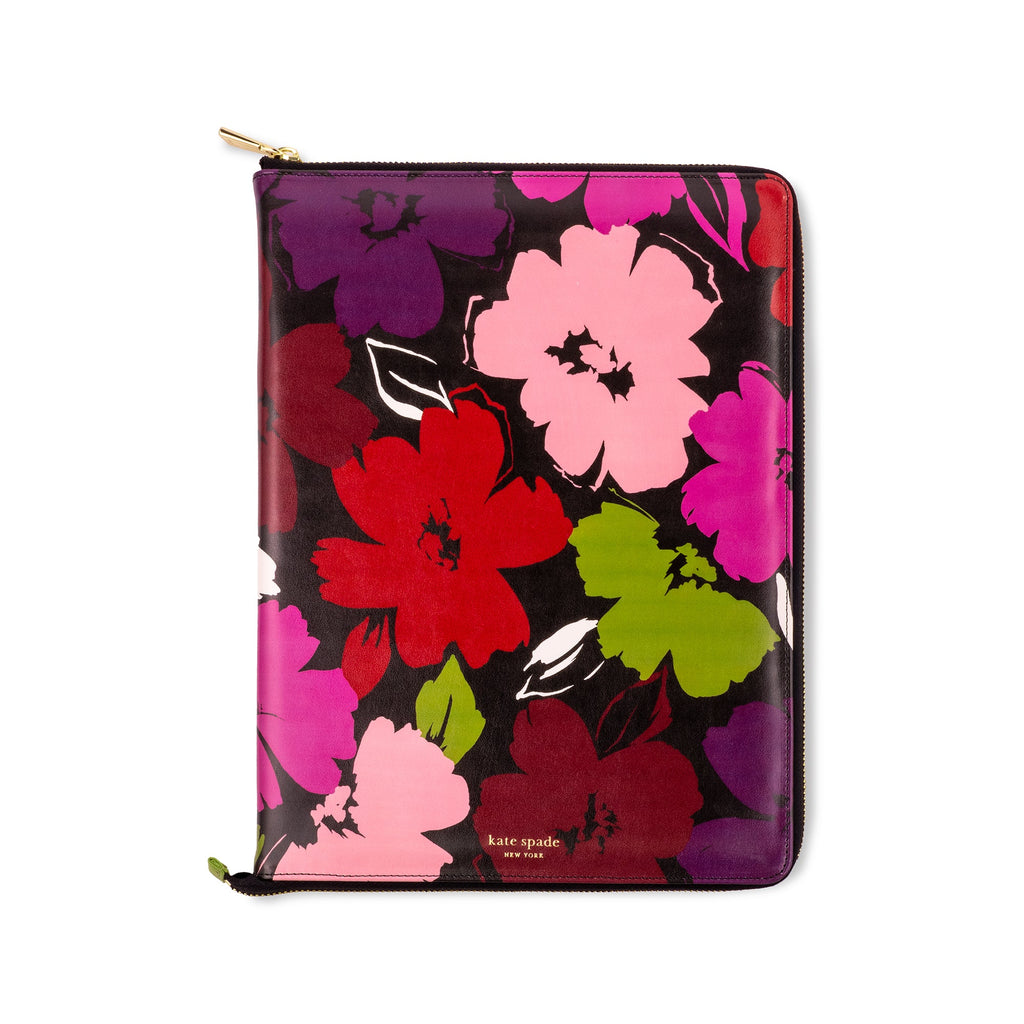 Notepad Zip Folio, Painterly Blooms