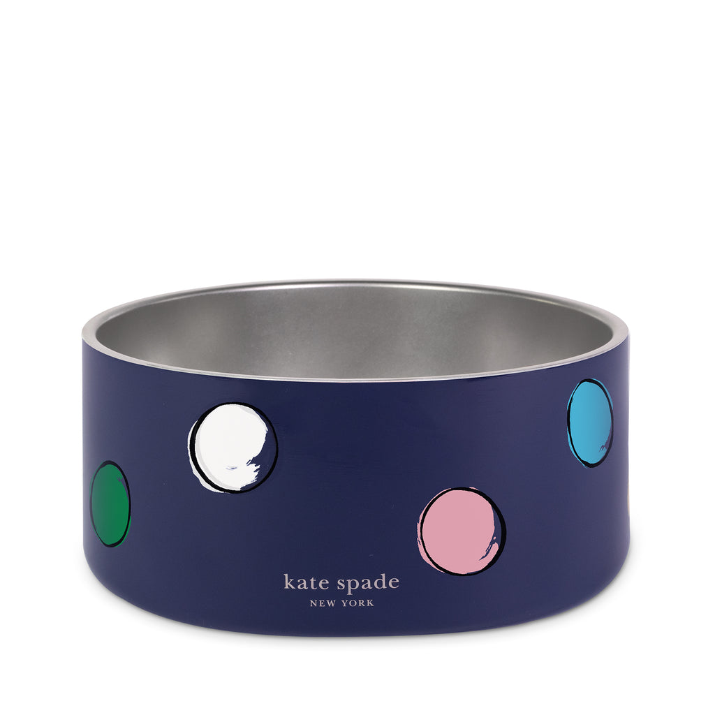 Large Dog Bowl, Watercolor Dot