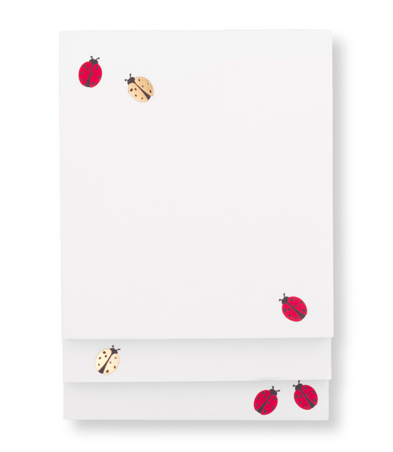Stacked Notepad, Ladybug Dot