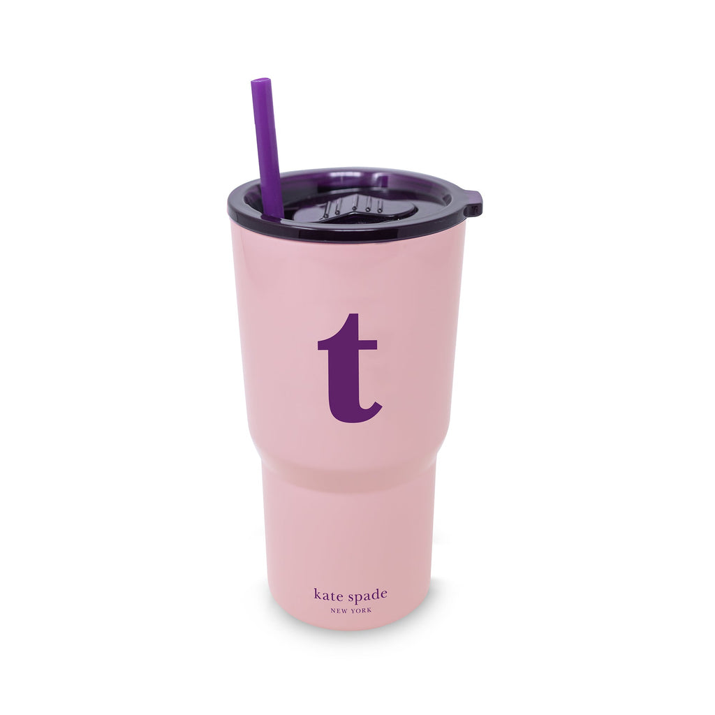 Just Mine Initial Stainless Steel 20 oz. Tumbler, T