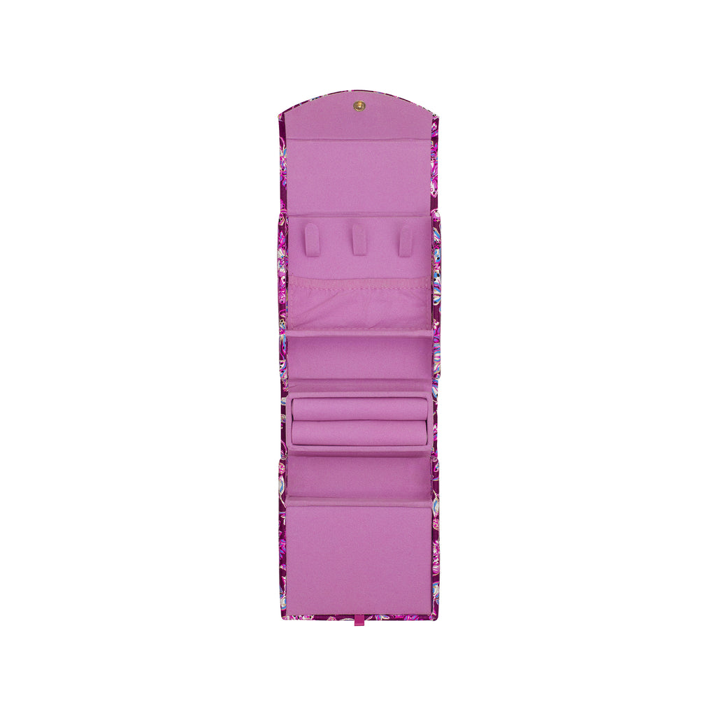 Travel Jewelry Organizer, Amarena Cherry Tropical with a Twist