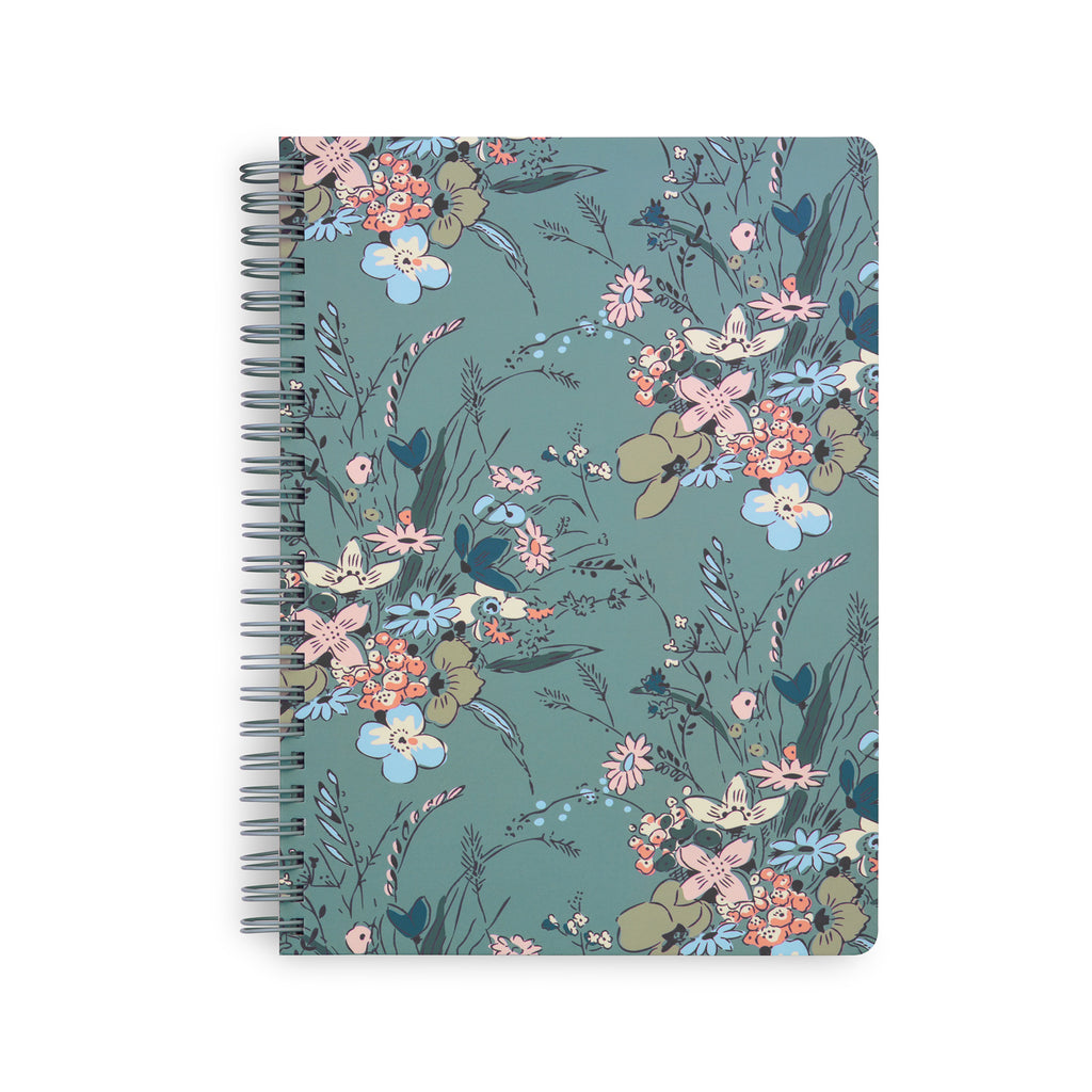 Mini Notebook with Pocket, Sunlit Garden Greek Sage