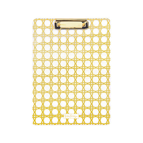 Acrylic Clipboard, Gold Caning
