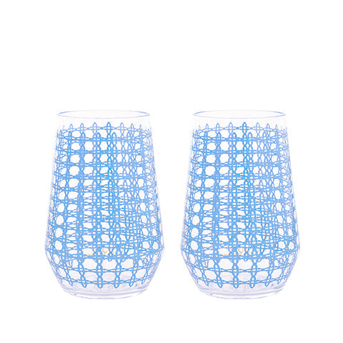 Acrylic Wine Glass Set, Caning