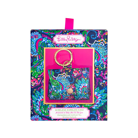 Lilly Pulitzer Wireless Earbud Case, Take Me to the Sea (compatible with Airpods)