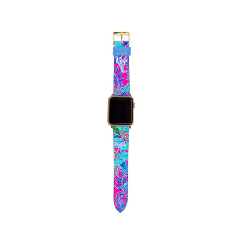 Lilly Pulitzer Apple Watch Band - Leather, Lil Earned Stripes