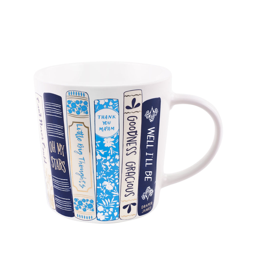Ceramic Mug, Book Stack