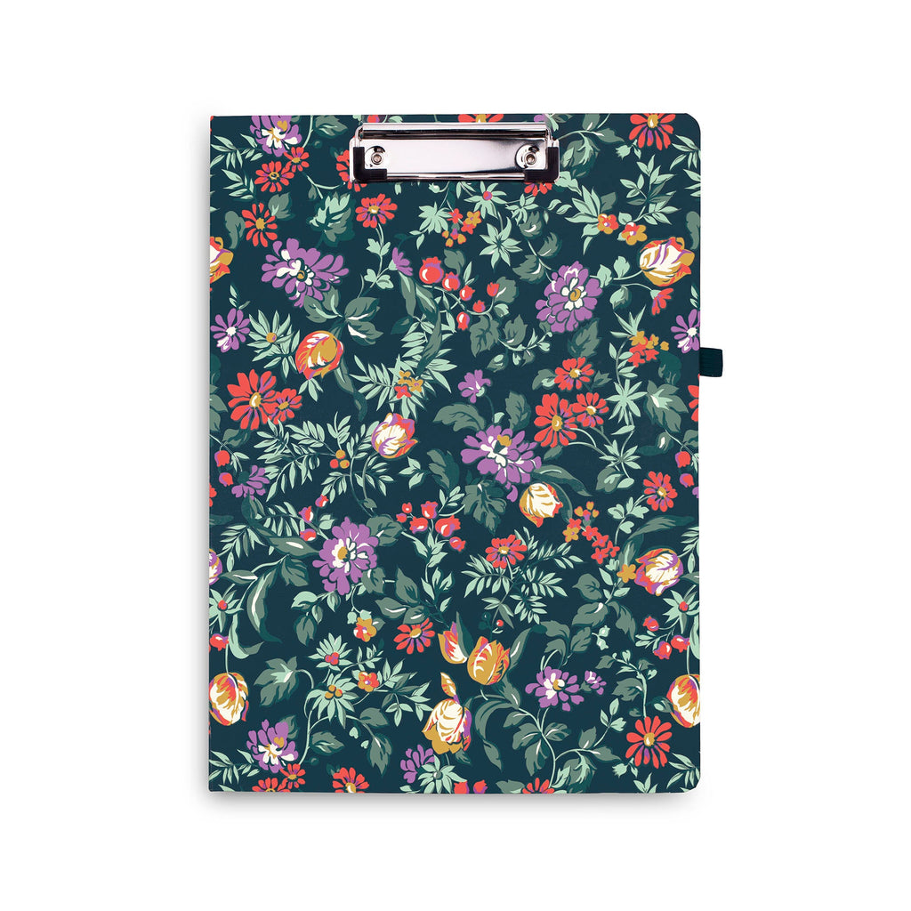 Clipboard Folio, Fresh-Cut Floral Green