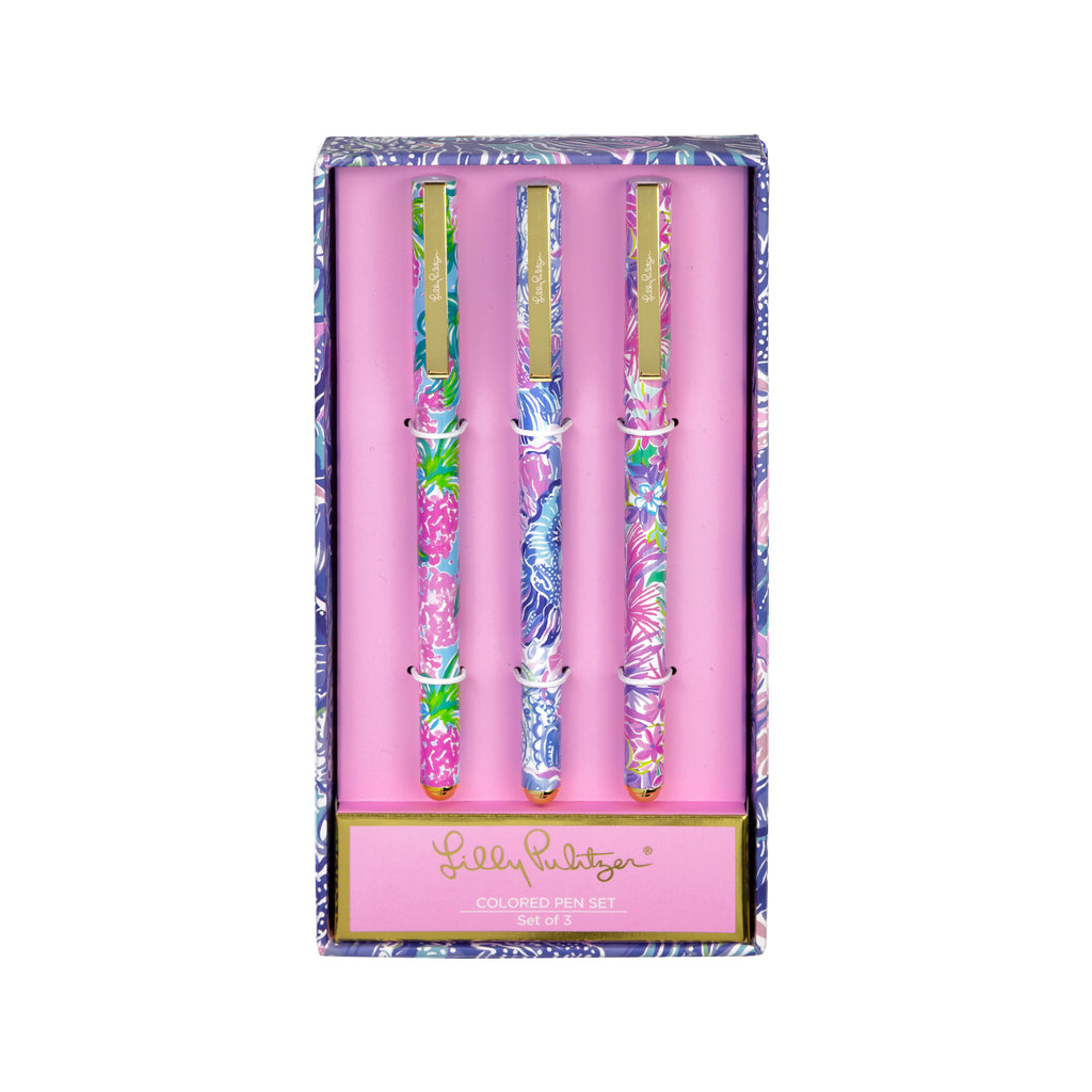 Lilly Pulitzer Colored Gel Pen Set, Assorted
