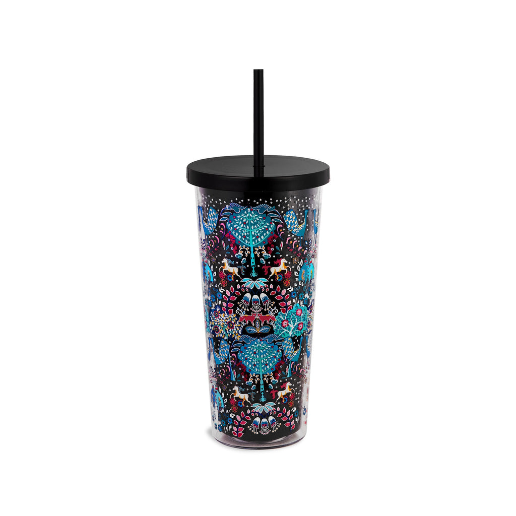 Double Wall Tumbler with Straw, Enchantment
