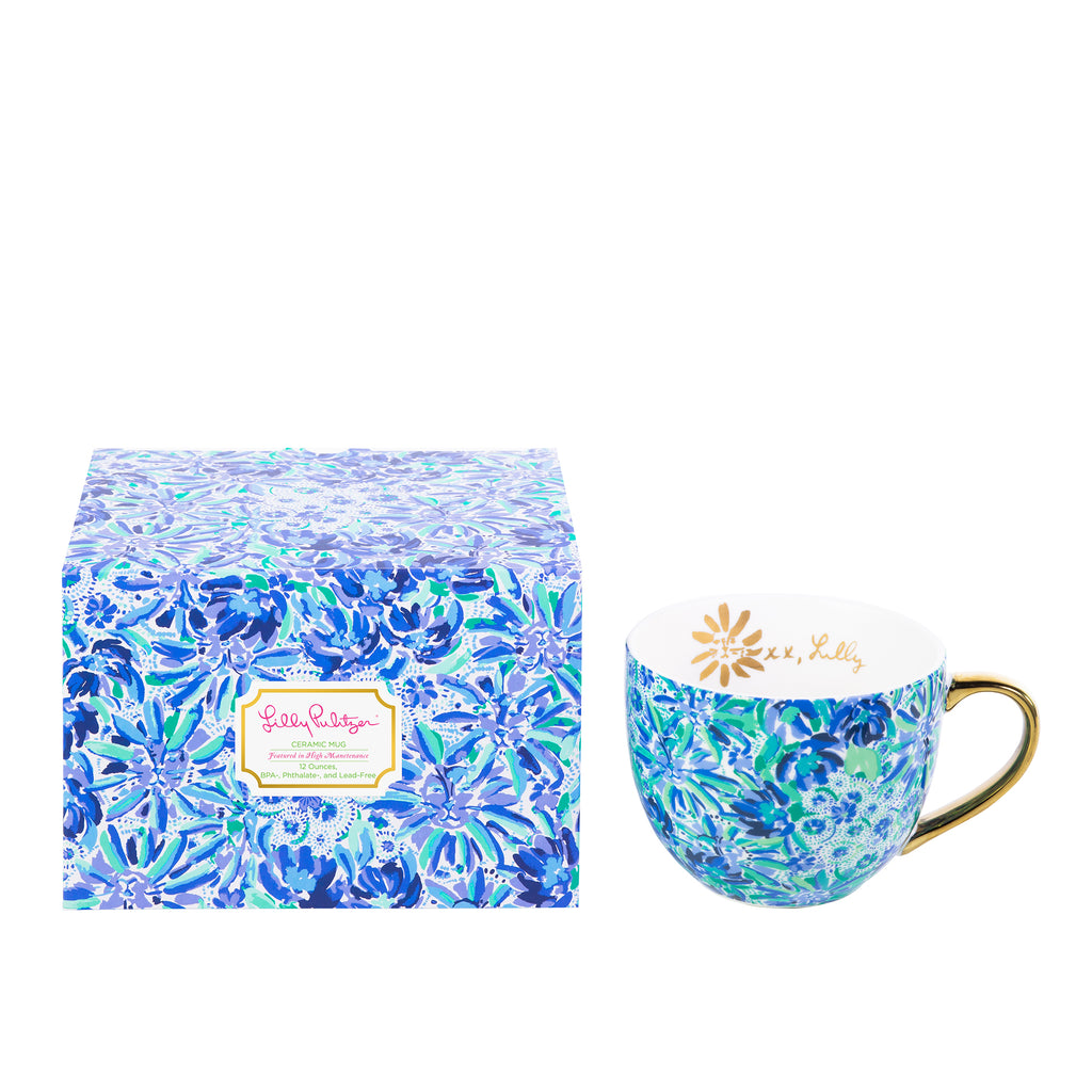 Lilly Pulitzer Ceramic Mug, High Manetenance