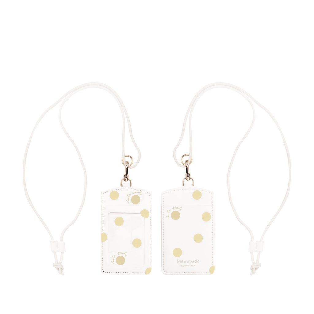 Kate Spade New York ID Holder, Gold Dot with Script