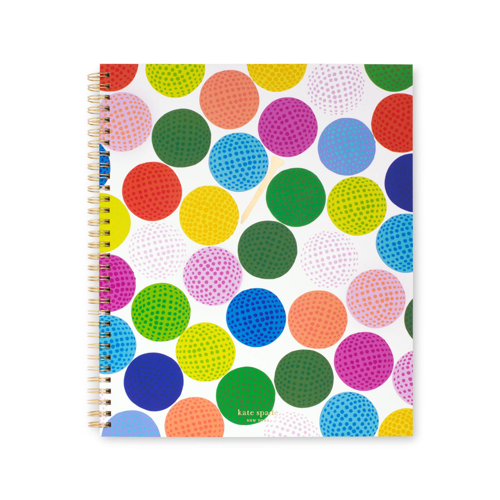 Large Spiral Notebook, Golf Balls