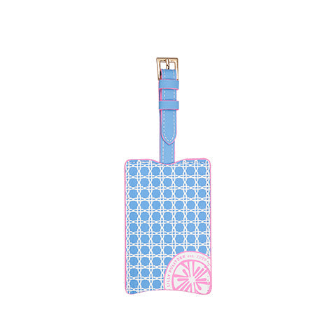 Luggage Tag (Updated), Frenchie Blue Caning
