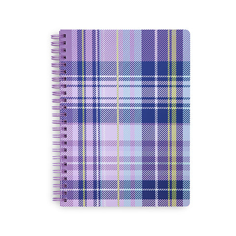 Mini Notebook with Pocket, Optimist Plaid