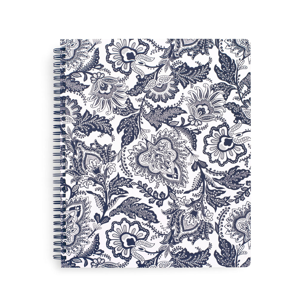 Notebook with Pocket, Java Navy White
