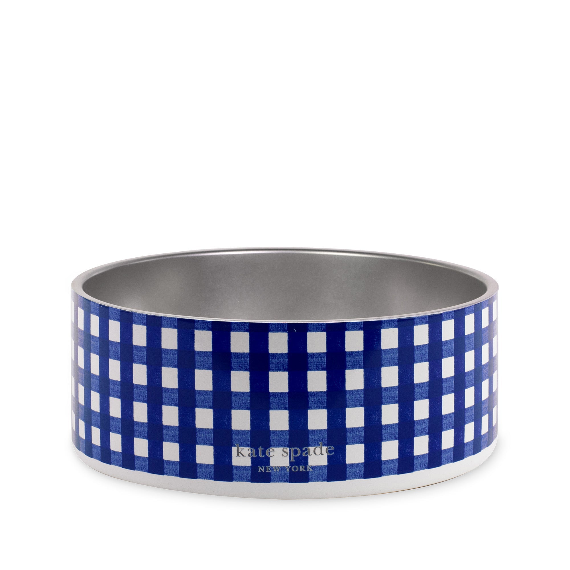 Kate Spade Small Dog Bowl Navy Gingham