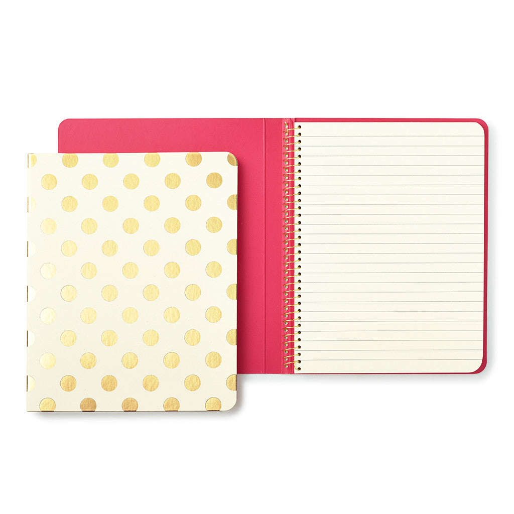 kate spade new york spiral notebook - gold pavilion - lifeguard-press