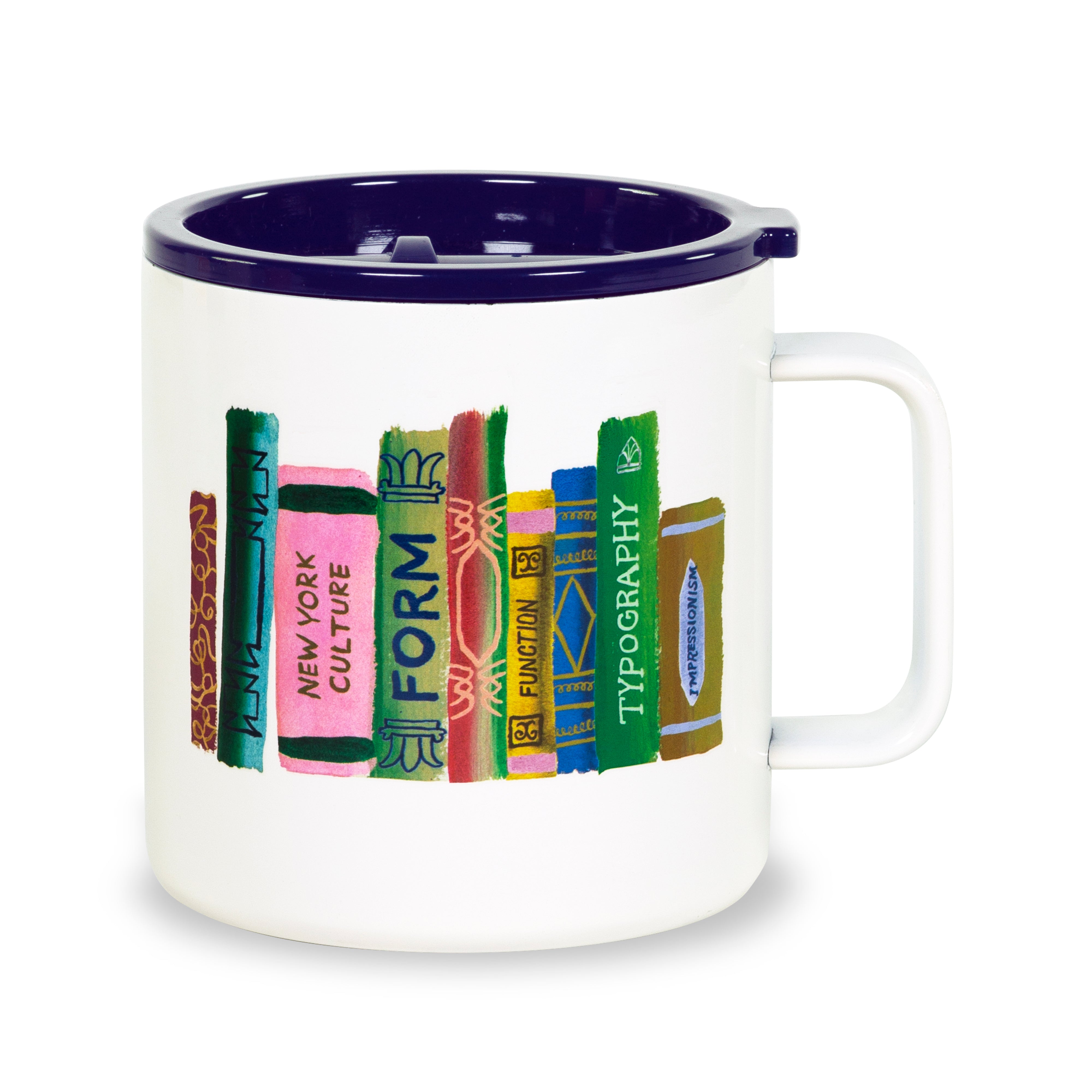 Kate Spade New York Stainless Steel Coffee Mug, Bookshelf - Lifeguard Press