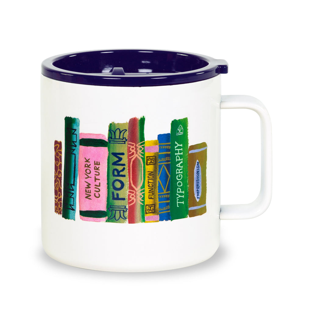 Kate Spade New York Stainless Steel Coffee Mug, Bookshelf