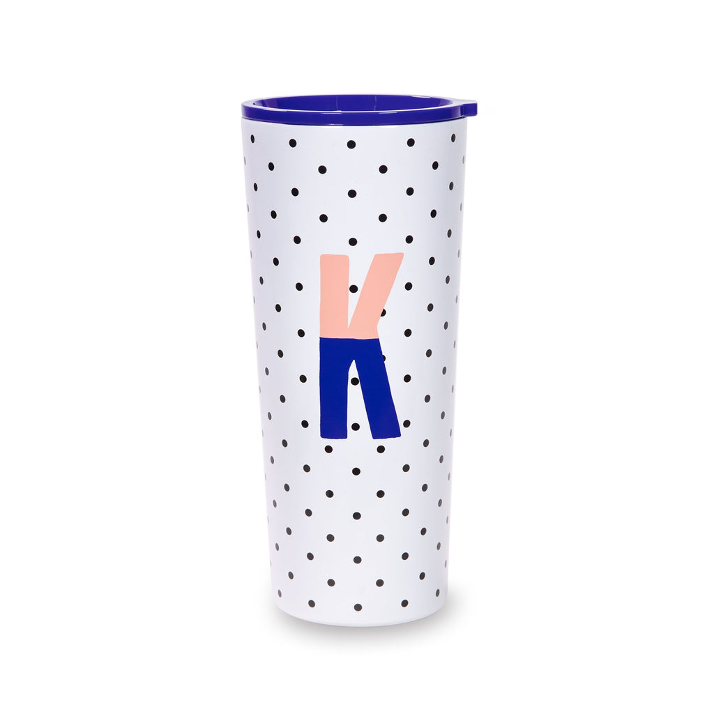 Kate Spade New York Initial Stainless Steel Tumbler K, Sparks of Joy