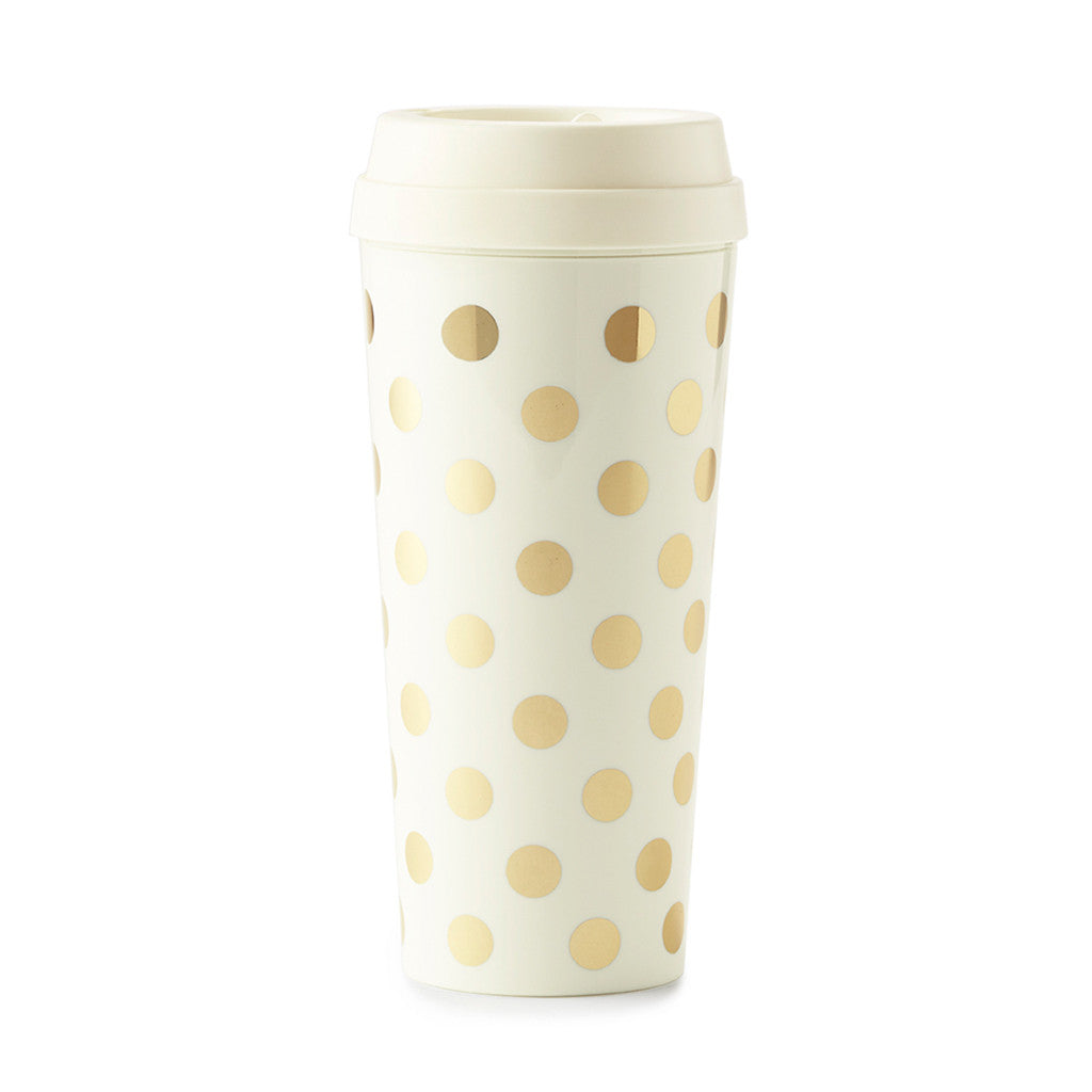 kate spade new york thermal mug - gold dots - Lifeguard Press